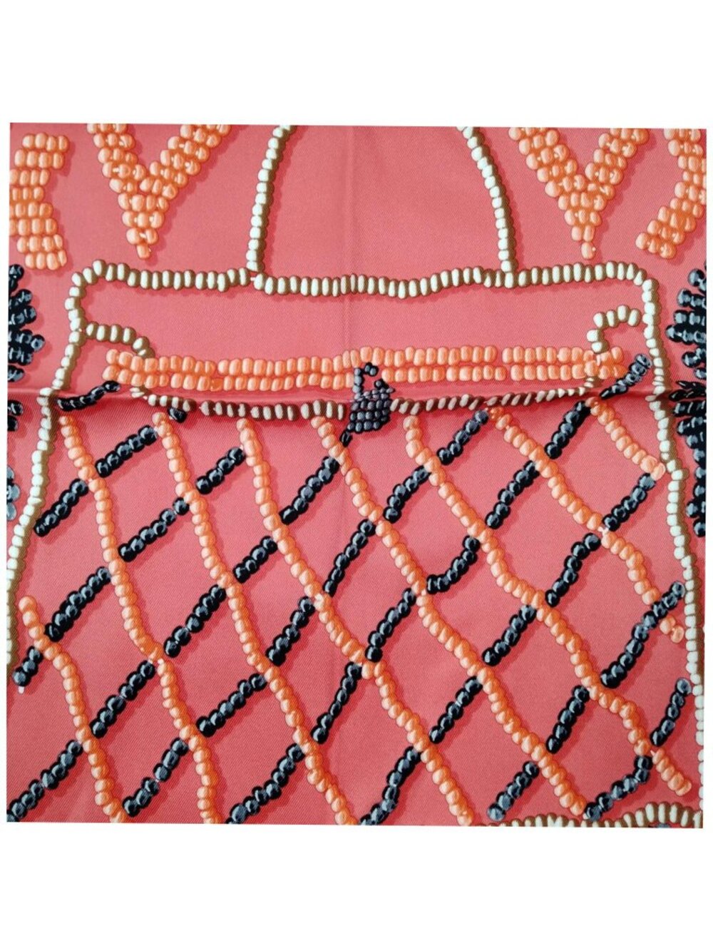 Authentic Hermès Kelly en Perles Carré 90 Silk Scarf - Picture 9 of 10